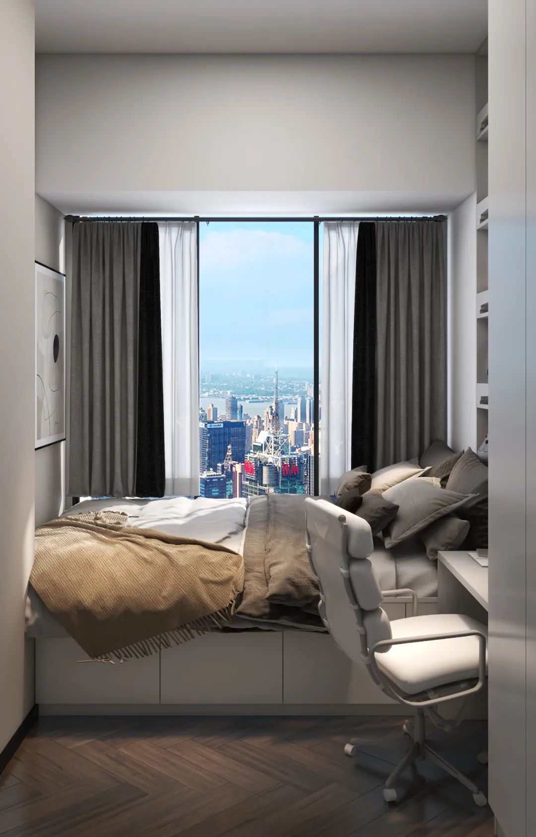 芈熊装饰 | 110㎡ 璞誉府 现代风格效果图(