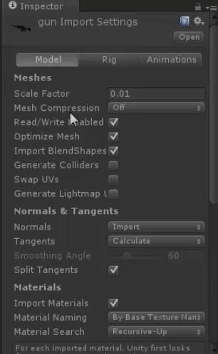 unity3d软件导入模型