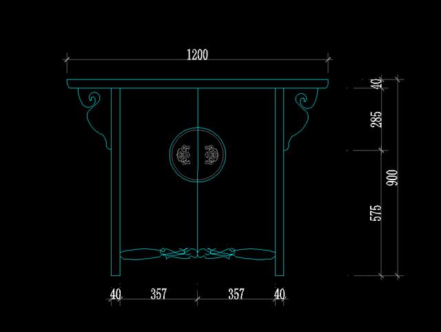 中式家具平面cad