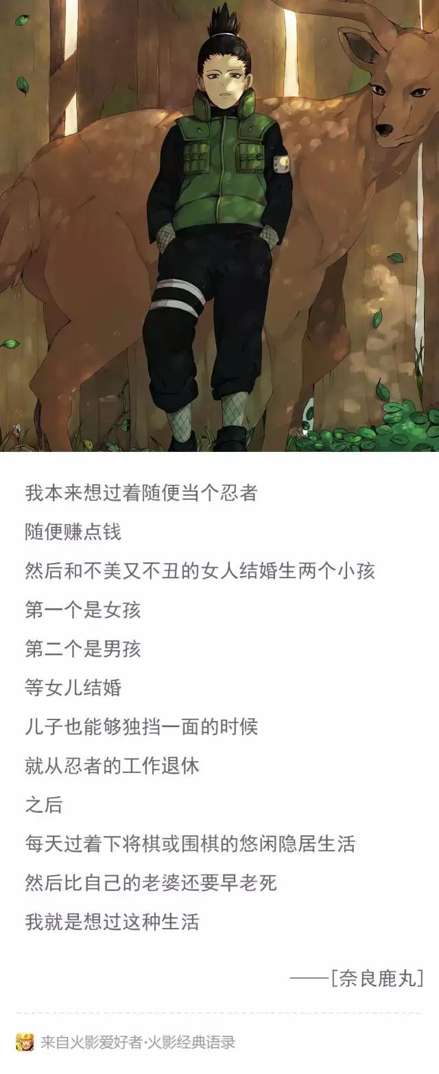 火火影忍者鹿丸的语录