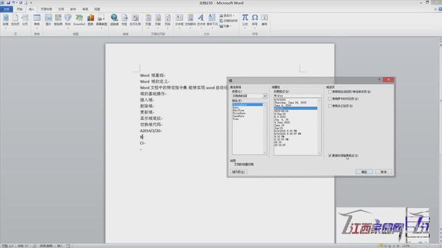 word2010域及规则