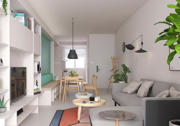 小户型怎么选择客厅和卧室的墙面色和家具色