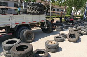 Of the country secondhand the market, useless old tire also can profiteer