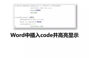word中插入高亮代码 Word中怎么设置代码高亮