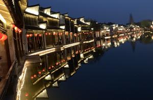 Ancient town watersides south city of lake of Zhej