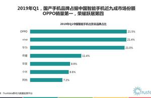 Q1 is homebred 2019 share of mobile phone market: 
