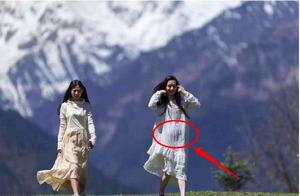 Guo Biting takes photo to assist, abdomen is fruity doubt is pregnant, netizen: Sit back and wait Xi