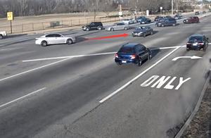 Two typical flank bump traffic accident, car flank