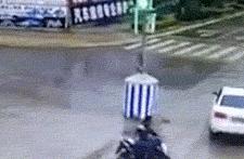 Instant of miserable intense of violent traffic ac