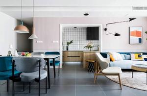 118 smooth contemporary three-room flat are concise and lively slow and refined ~