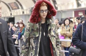 Chen Weiting wears eider down to serve airport showing a body, gas field is powerful, reincarnate ai
