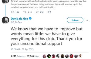 Deheya surpasses pusher to apologize especially: Expression does not amount to mark completely, must