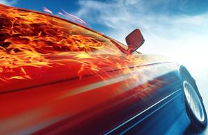 The electric car spontaneous combustion such as te