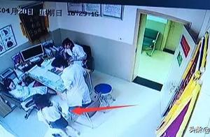 Young girl enters a hospital with respect to genuf