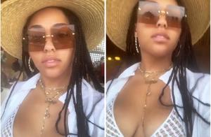 Thompson red hears cummer to bask in sexy swimsuit photograph, after weighing scandal, get the ride