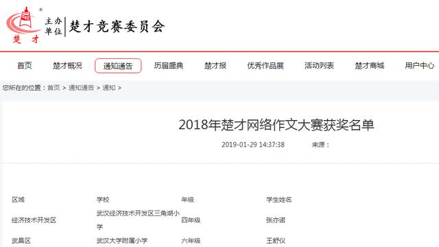 2017楚才作文评分标准
