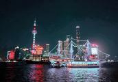 High-rise of Shanghai of night scene of Oriental bright phearl leaves leave