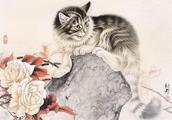 The cat of famous artist Xu Xinji, in political bound nobody can be reached, in bound of painting an