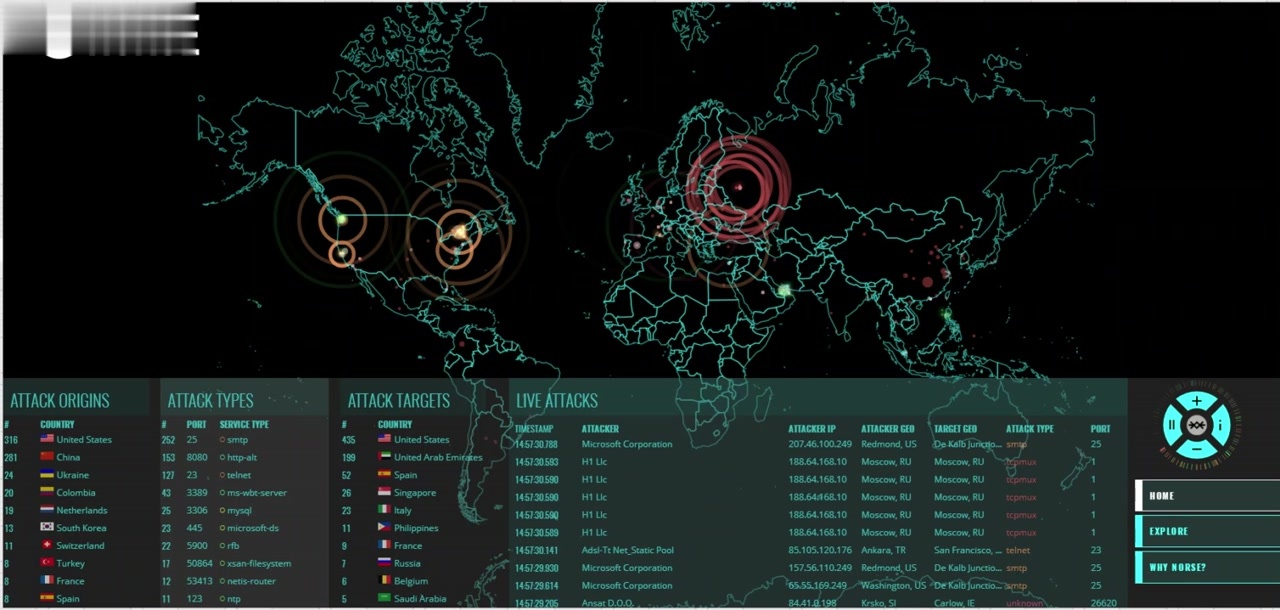 超炫酷的全球实时网络攻击动态地图你见过吗?西瓜视频