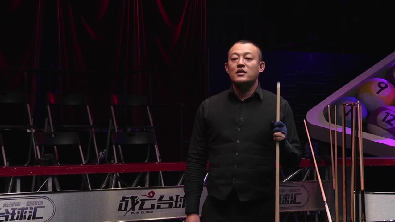 41谢召辉老师台球教学之高中低杆吃库后的变化