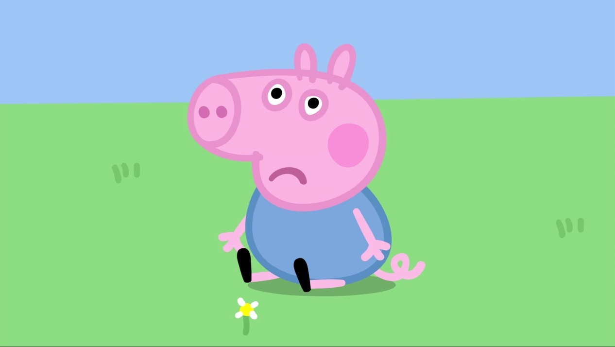 小猪佩奇喝了果汁开始打嗝停不下来边笑边打嗝也挺开心的