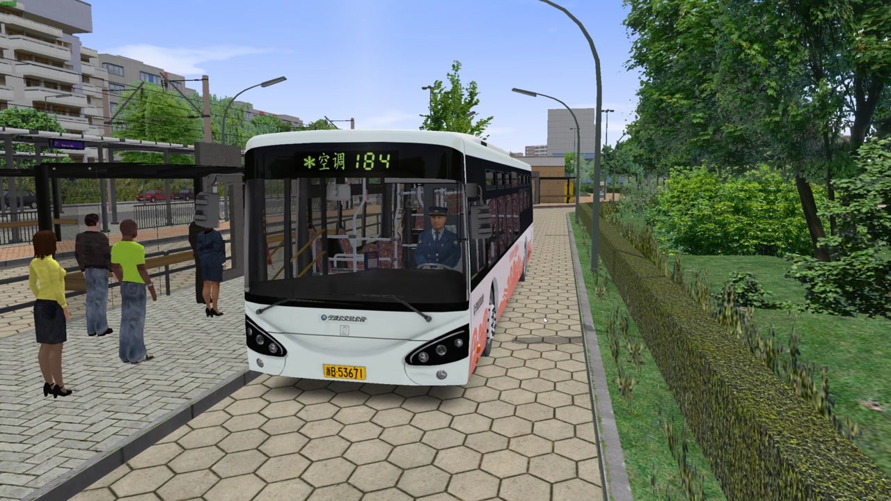 巴士模拟2申夭客车宁波公交蜜瓜装评分最高线路184路试跑