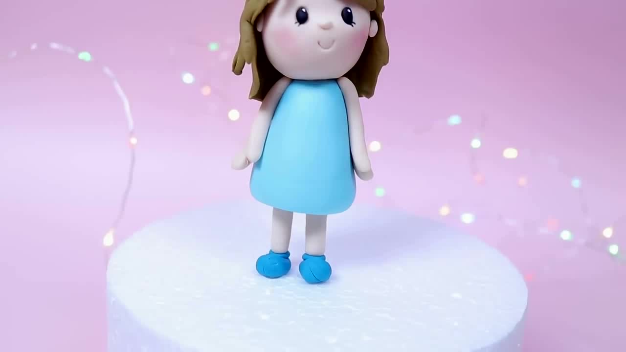 幼儿早教手工橡皮泥黏土手工diy可爱小姑娘人偶超级q萌