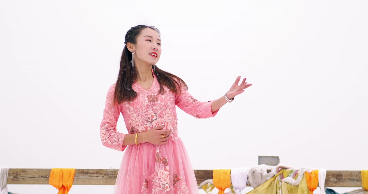 【青海花儿】靳永芳雪中漫歌《手拿上镰刀割沙柳》