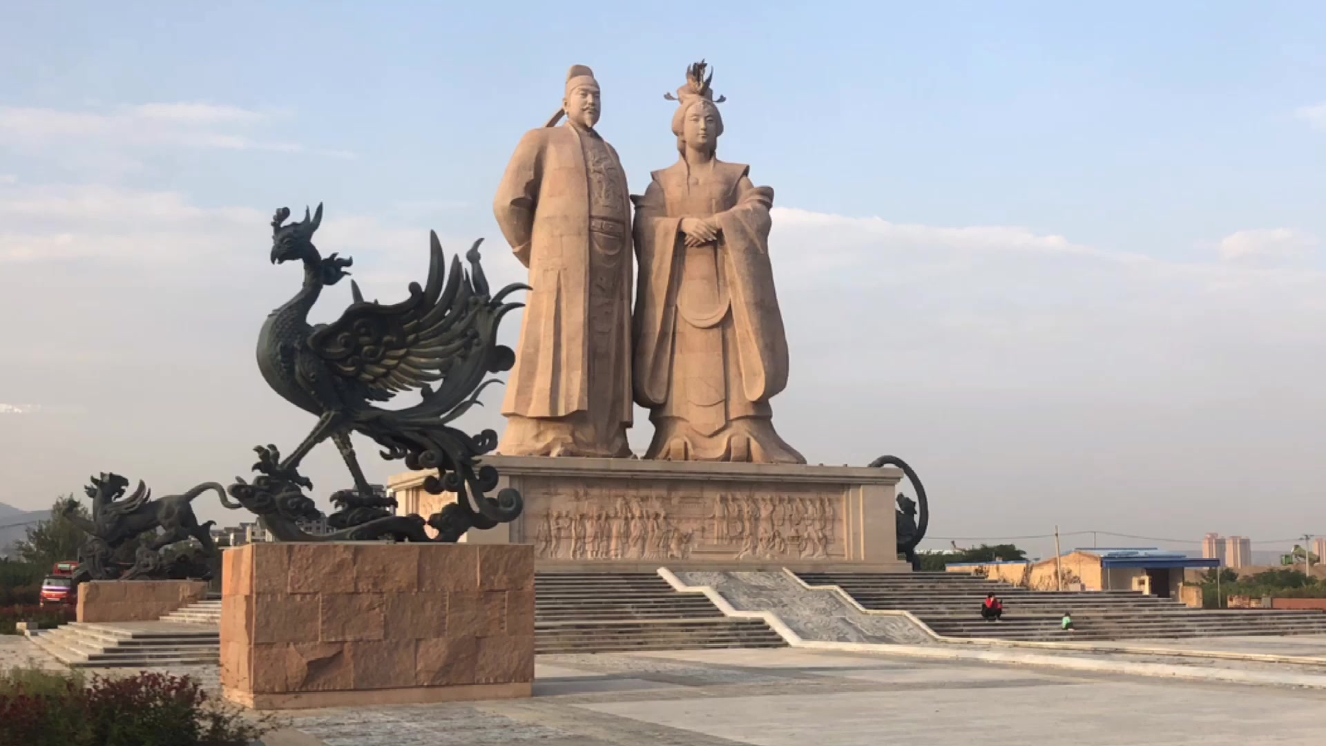 航拍陕西武则天乾陵一座帝陵两个皇帝合葬规模宏大太壮观了