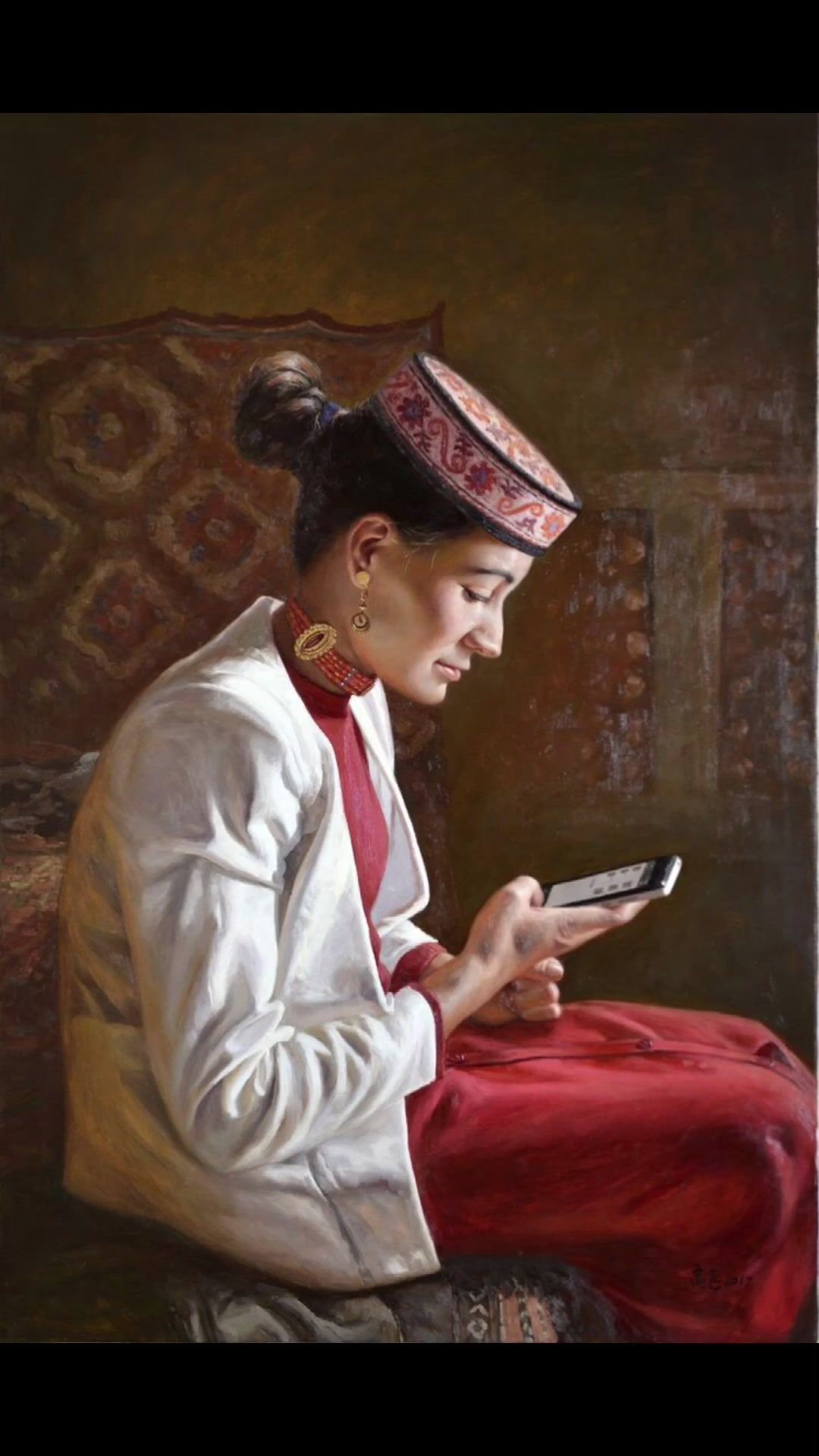 高飞油画人物系列作品欣赏塔吉克姑娘