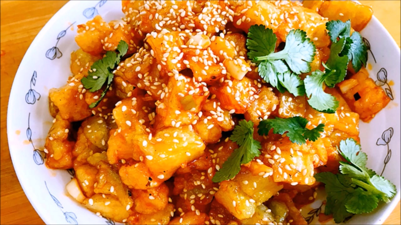 饭店招牌菜脆皮茄子茄子这样做太好吃了看到都要多吃几碗饭