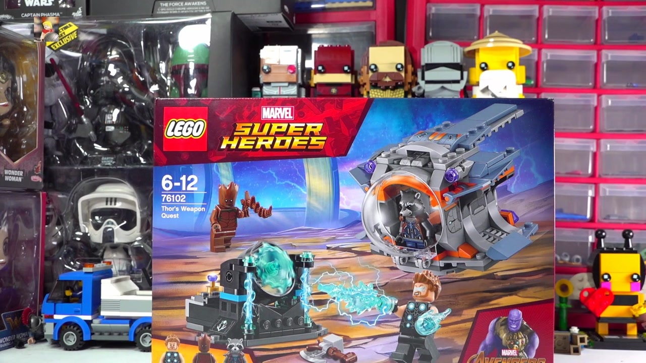 乐高搭建乐高复仇者联盟3系列76102雷神武器搜寻记评测