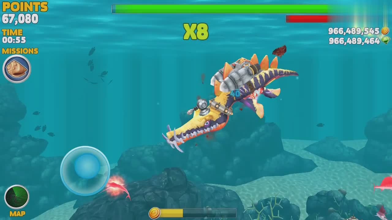 饥饿鲨进化滑齿龙怎么被在天上飞的巨齿鲨攻击了呢? - 西瓜视频