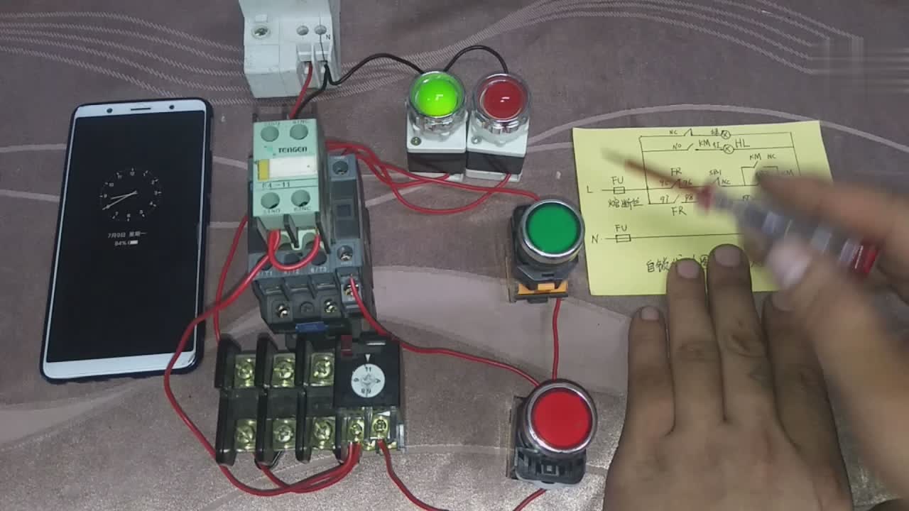 接触器自锁带指示灯接线图一步一步讲你听no和nc怎么使用