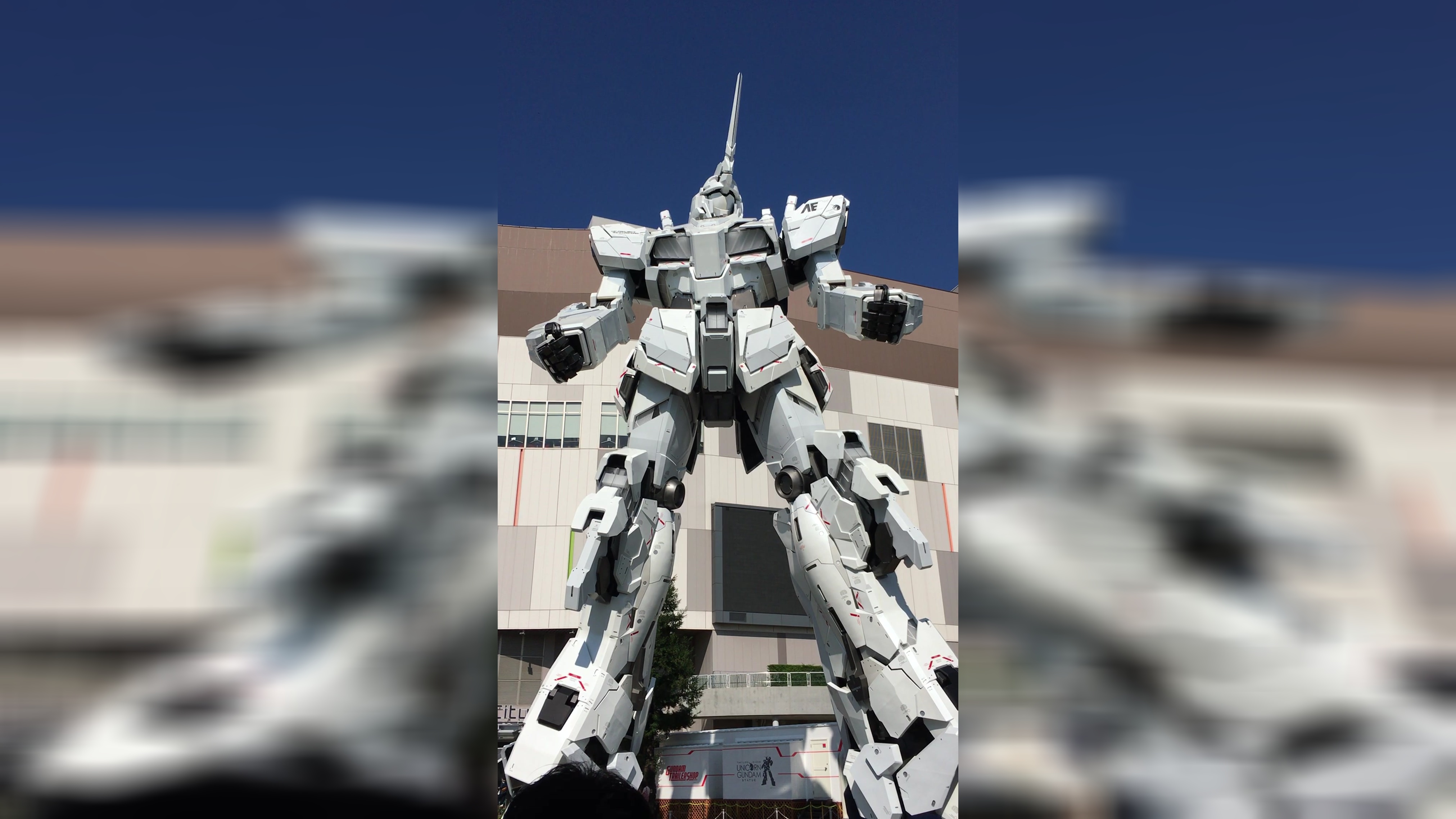 实拍东京御台场gundambase11独角兽高达变身过程