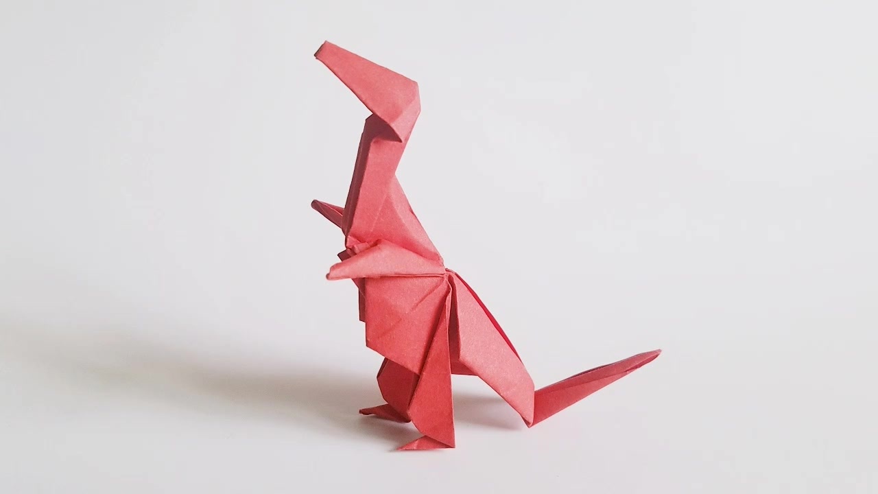 儿童折纸恐龙大全之组合三角龙简单易学